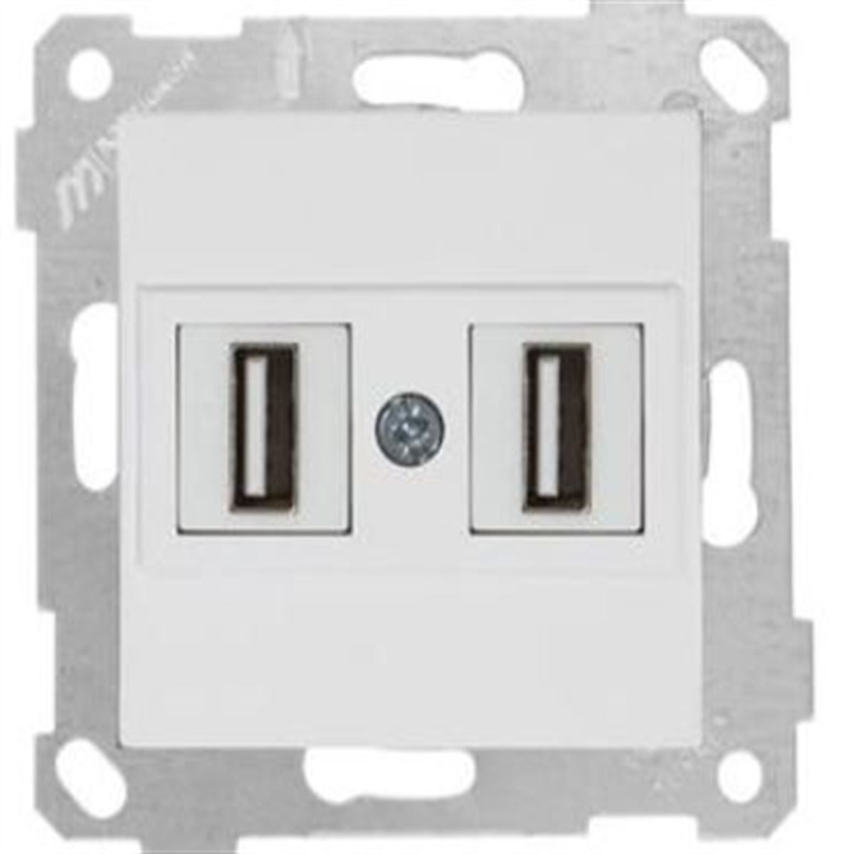 RİTA MEK TUŞ DATA PRİZİ 2*USB BEYAZ 1